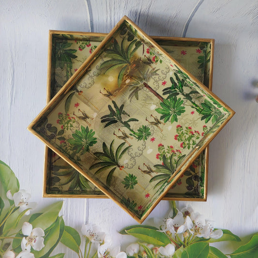 Botanical Harmony Square Tray