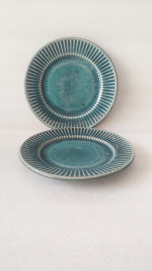 Peacock Quarter Plate Paradise set of 2