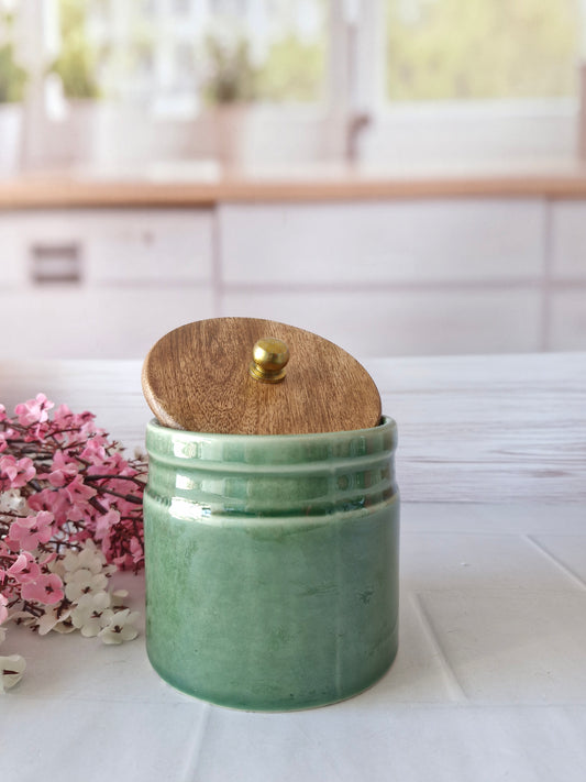 Green Beauty with Love Retreat (1/2 kg) Airtight Jars for Spices & Cookies