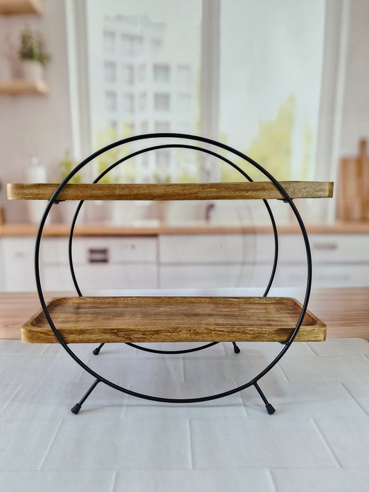 Wooden Dual Kitchen Organizer