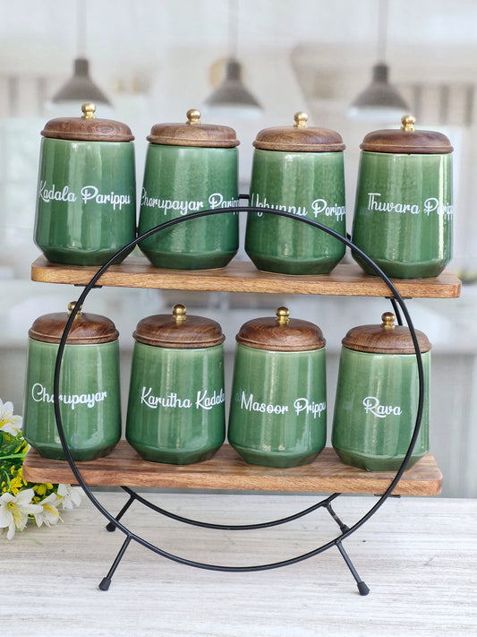 The Evergreen Pantry Dal & Pulse Airtight Ceramic Container - Malayalam