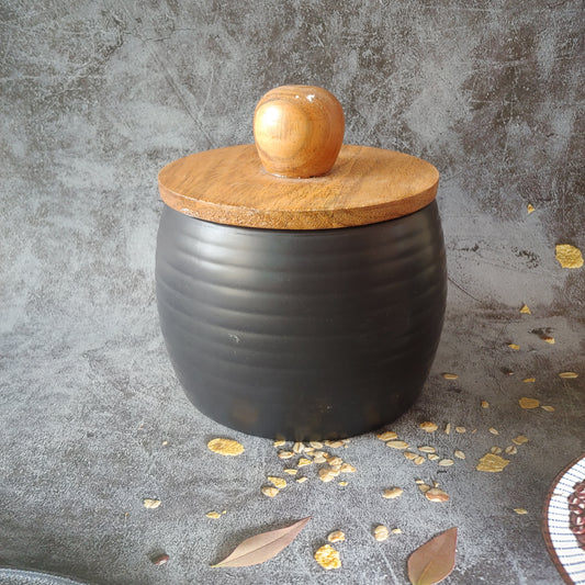 Midnight Ember Ceramic Airtight Jar
