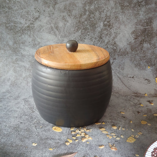 Charcoal Cradle Ceramic Airtight Jar