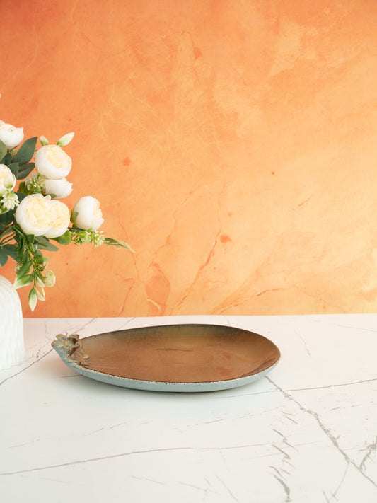 Oval Meadow Handcrafted Bloom Serving Platter