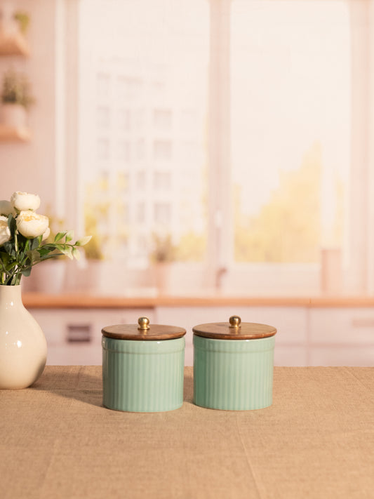 The Daylight Mint Green Kitchen Storage Canister Jars Set