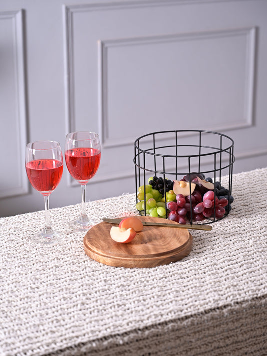 Wicker Kitchen veg fruits Basket with chopping board
