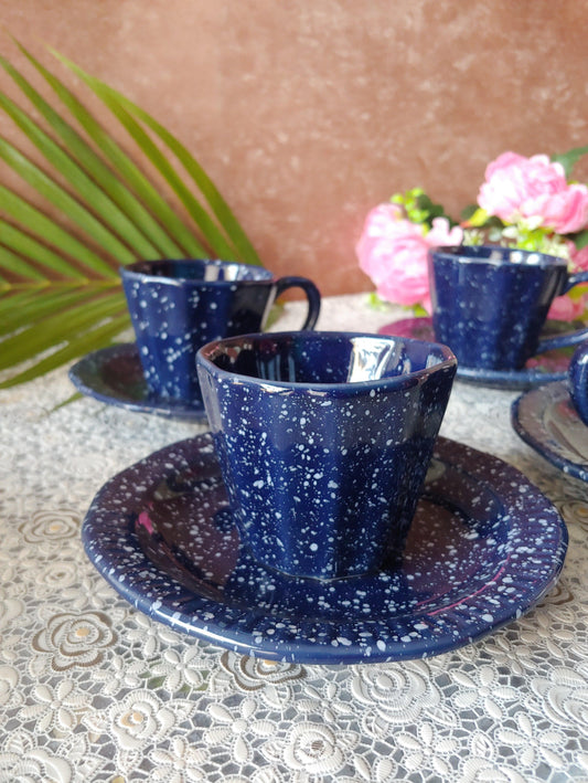 Morning Bloom Decorative Sauccer Cozy Cups With Pair