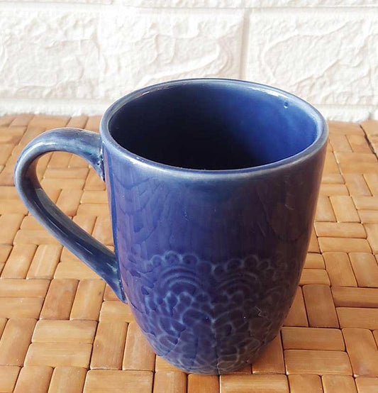 Ceremic Blue Floral Conical Mugs