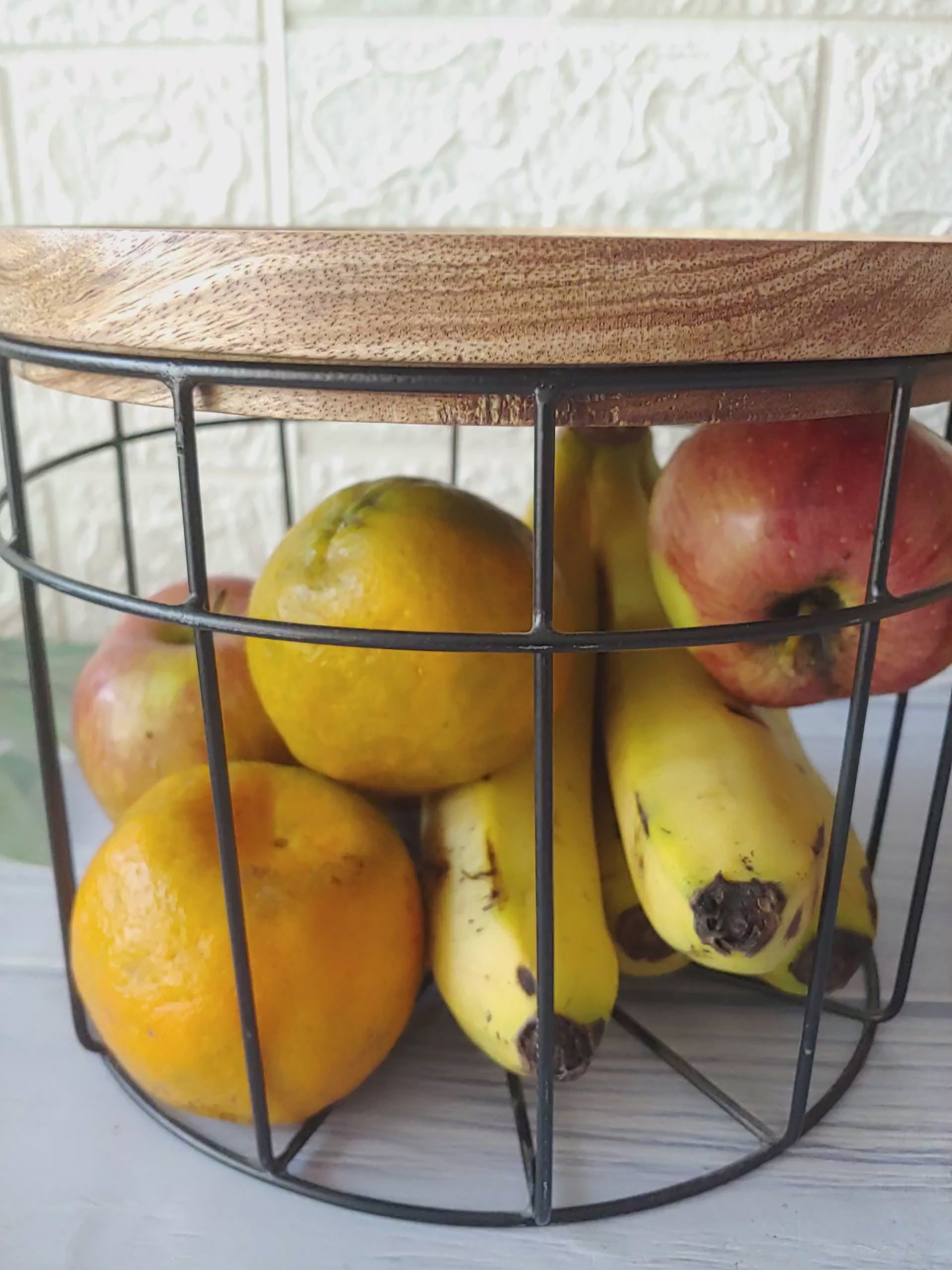 Wicker Kitchen vegetable Basket with chopping board