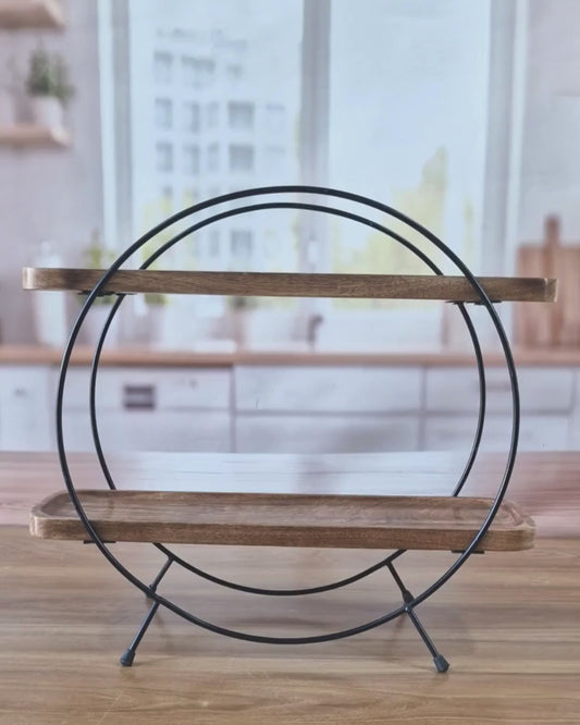 Wooden Dual Kitchen Organizer