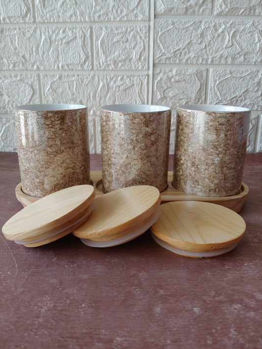 Mason Heritage Harvest Pickle Jar Set with wooden lid and tray