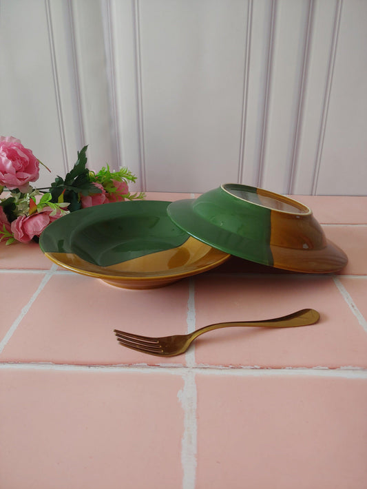 Cheerful splash serving Pasta/ Dinner Ceramic Plate