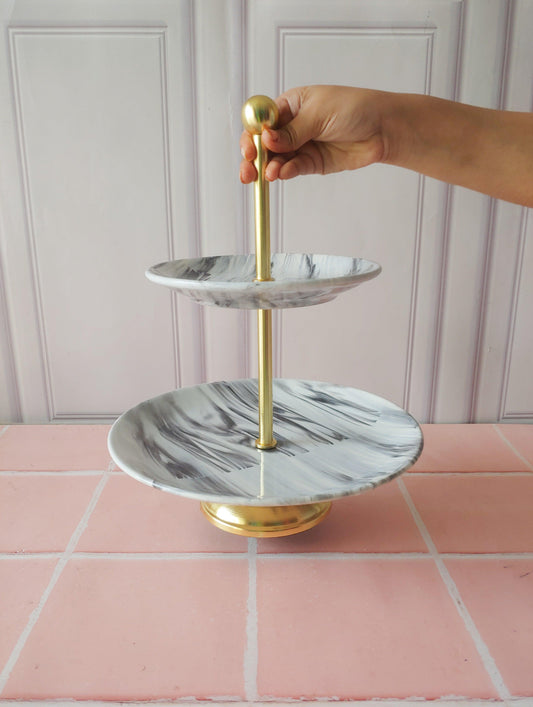 The Frosted Fantasy Treat 2 Tier Cupcake Dessert cake stand