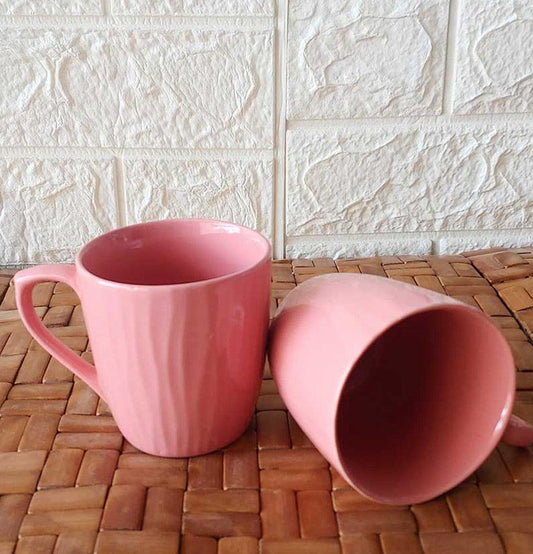 Pink Round Ceremic Geometric  Tea Mug 2