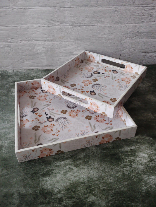 Paradise Flowers Serving Wooden tray