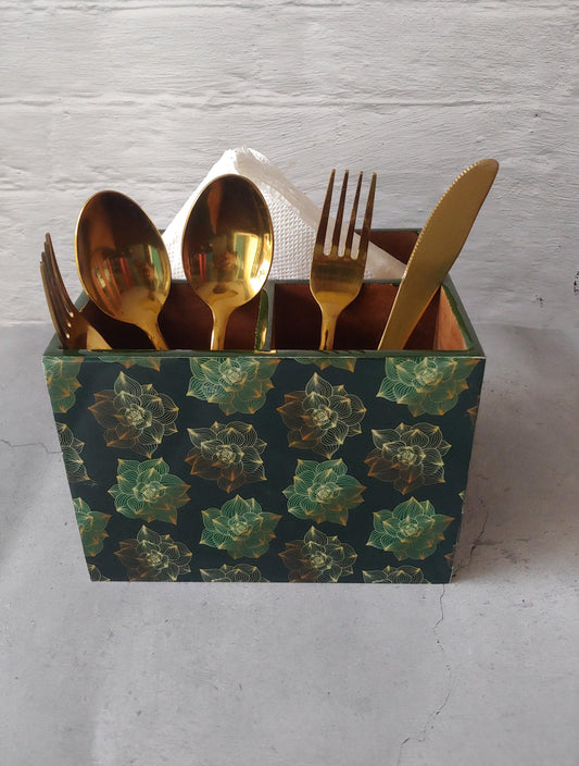 Mandala Artwork Cutlery Stand