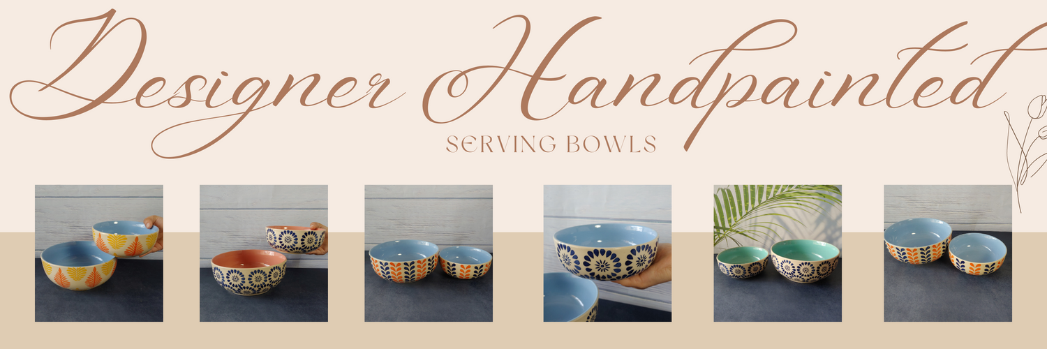 Designer Handpainted Serving Bowls