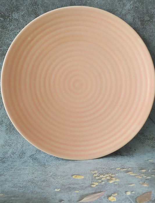 Rippled Pink Dinner Plate Set of 2