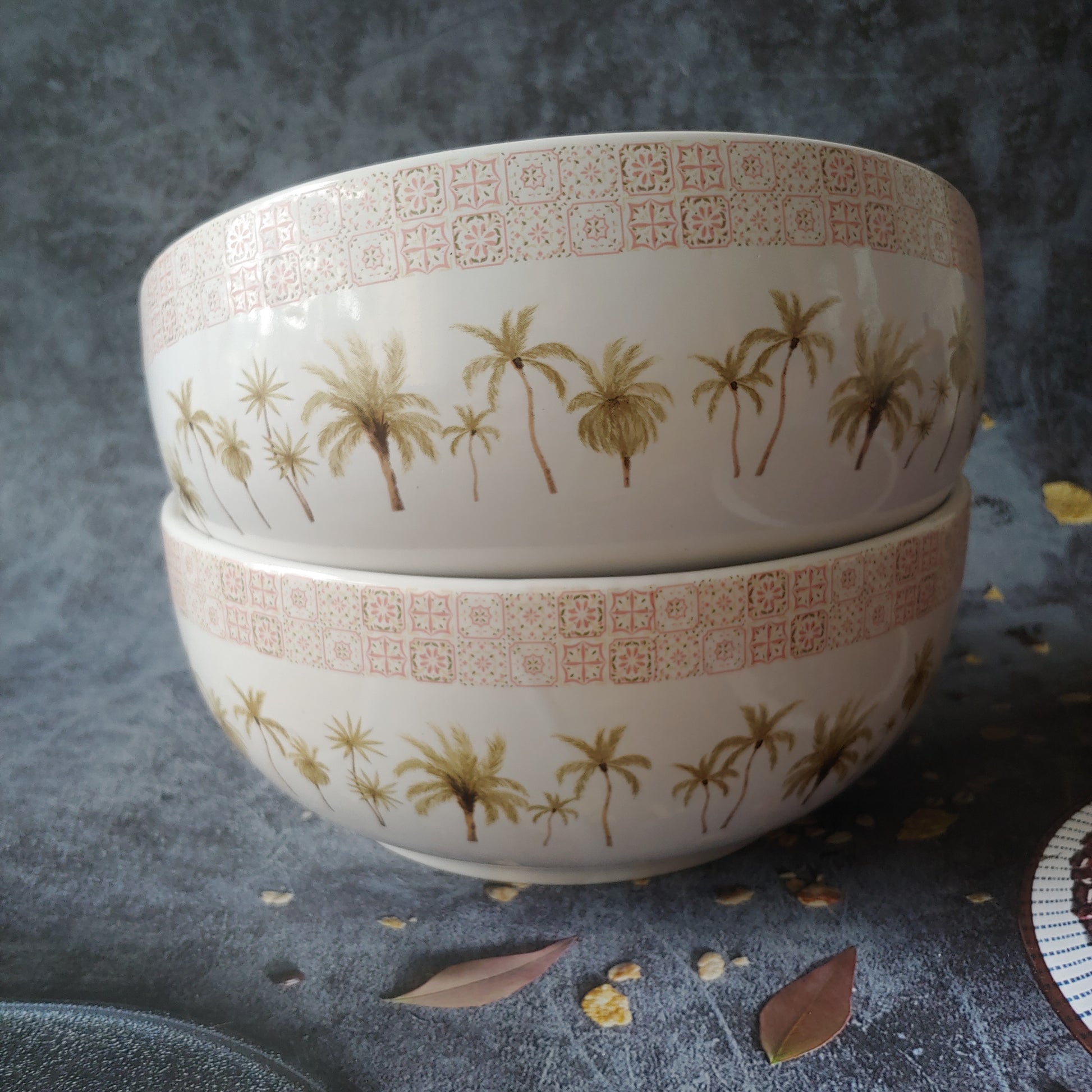 Palm Tree Ceramic Bowl
