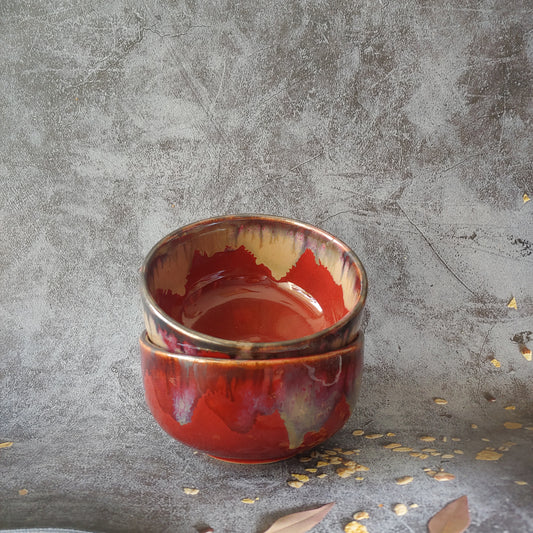 Vibrant Red Soup Bowl