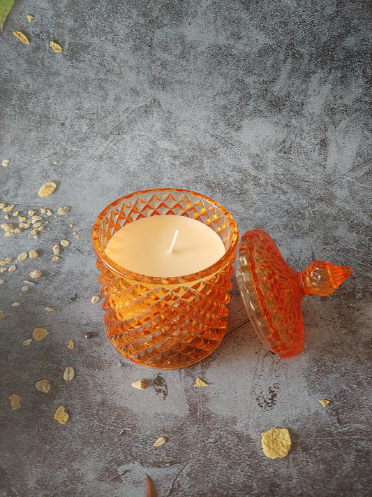 Lime Soy Scented Candles with Decorative Glass Jar