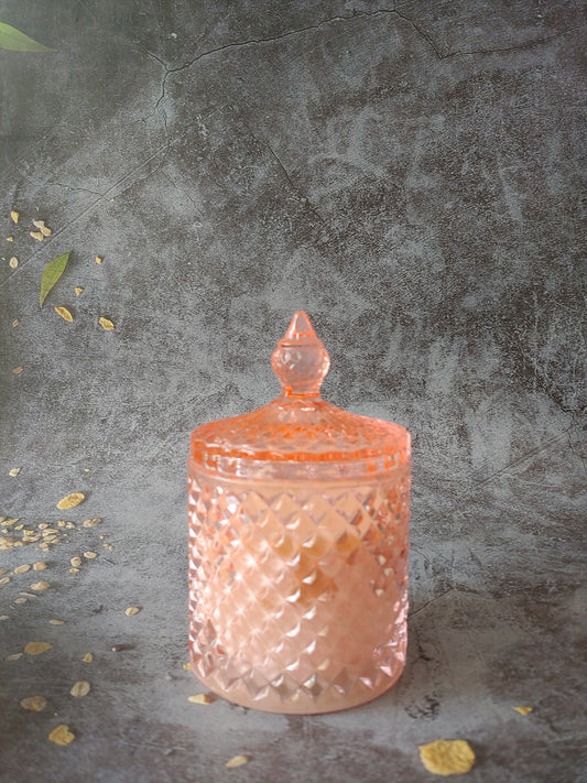 Vanilla Soy Scented Candles with Decorative Glass Jar