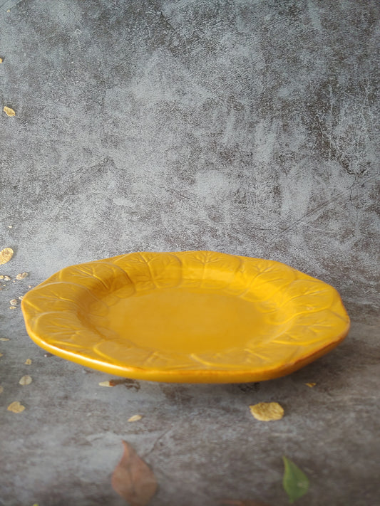 Sunflower ceramic quarter plate