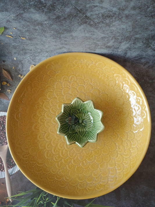 Pineapple Ceramic Chip and Dip Platter