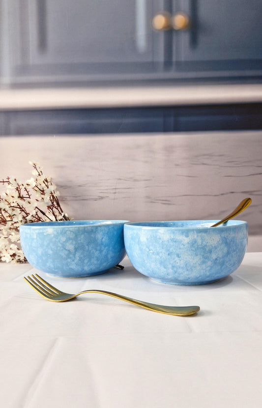 Blue Marble Magic Beauties Ceramic Serving Bowls  Set of 2 800ml