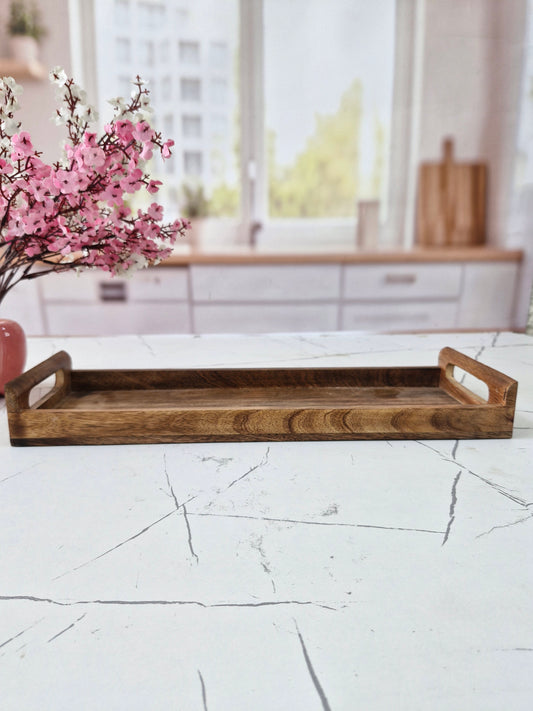 Wooden Tray with Handle