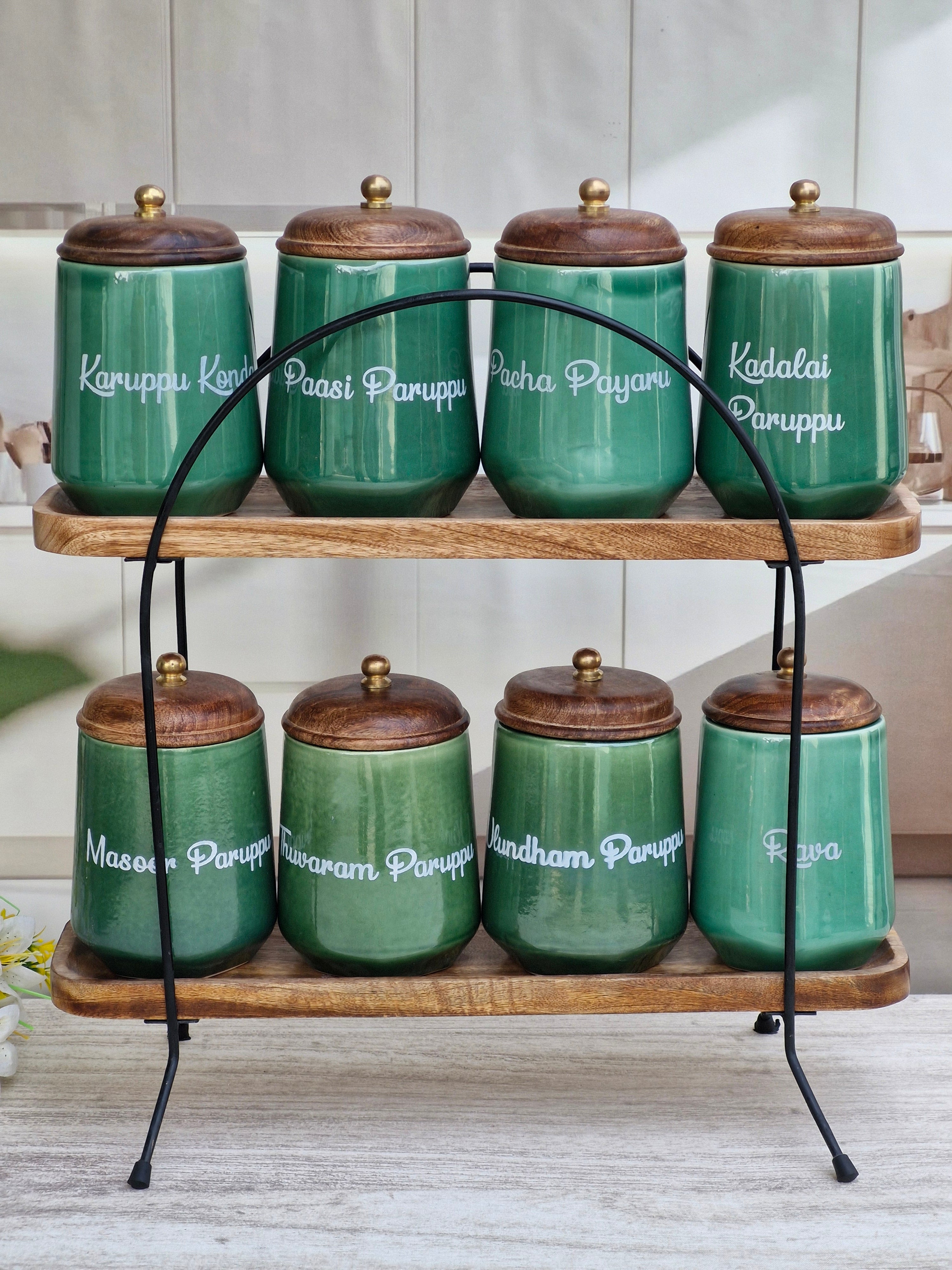 The Evergreen Pantry Paruppu Airtight Ceramic (1kg) Storage Jar - Tami ...