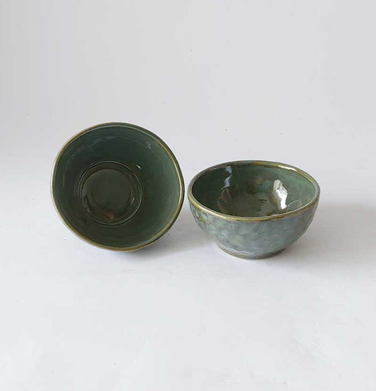 Ceremic Green Round Bowls