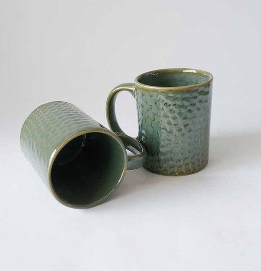 Ceremic Green Round Mugs