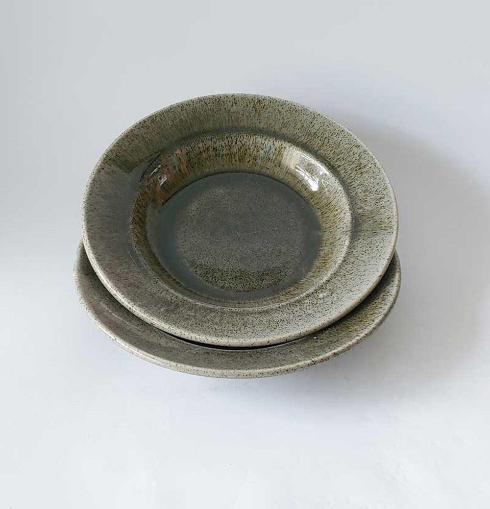 Ceremic Light Grey Round Platters – Grey Pottery