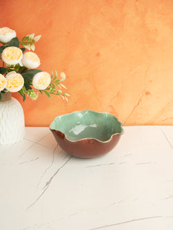 The Wave Flora Blossom Ceramic Serving Bowl