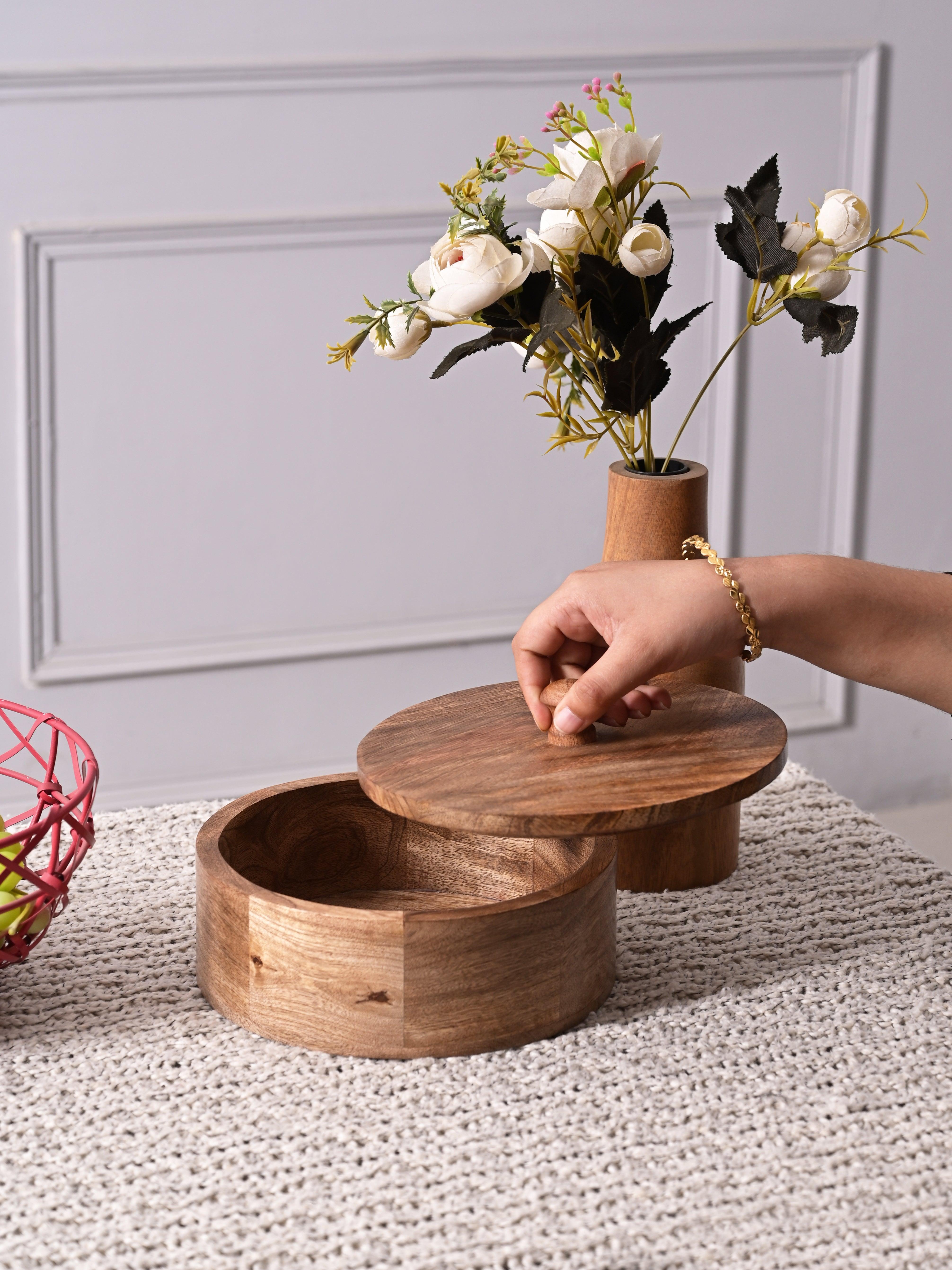 Classic Mango Wood Chapati/ Roti Box - Casserole – Grey Pottery