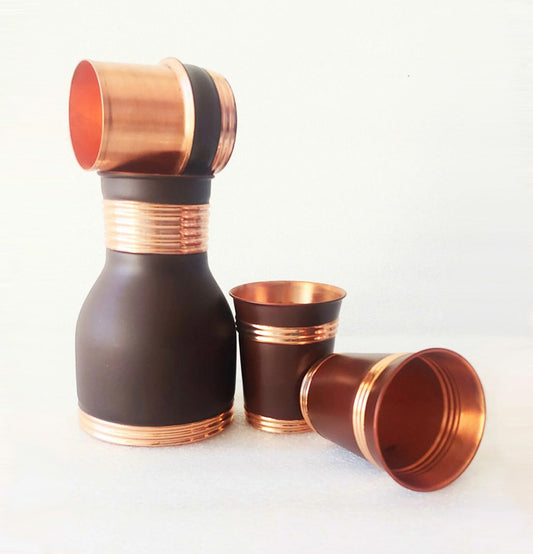 Brown Copper Bottle Gift Set