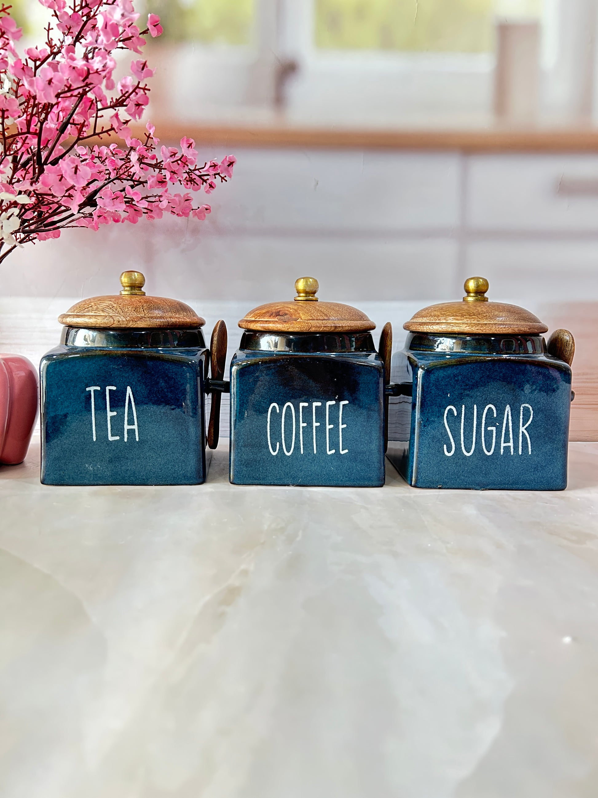 Lid Square Tea Coffee Sugar Canisters Typhoon Otto Square Tea