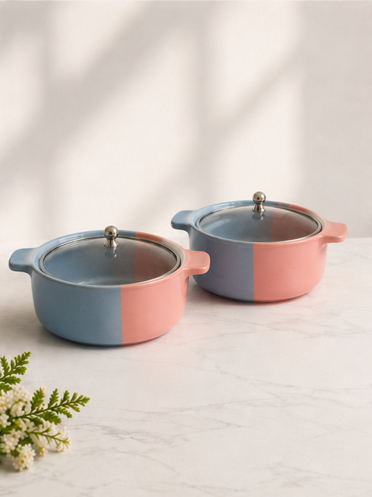 Blush & Blue 800ml Serving Bowl dimensions - Set of 2