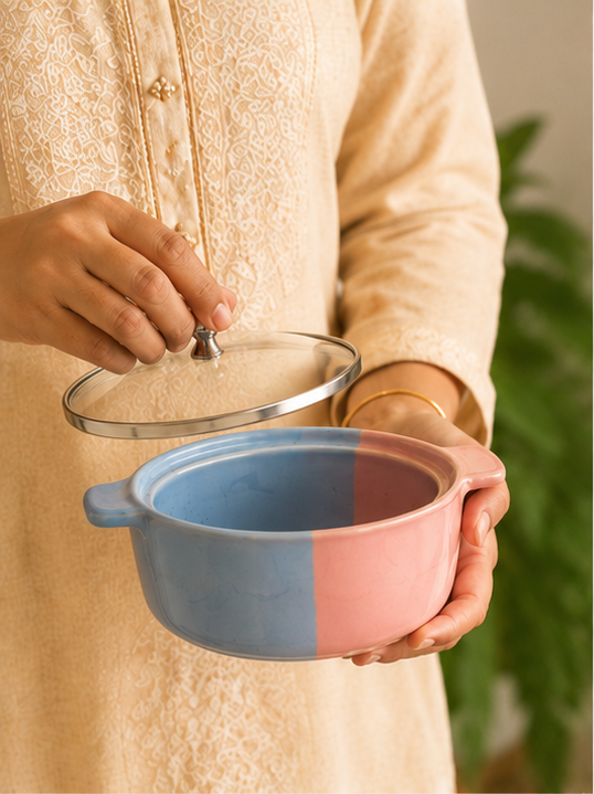 Blush & Blue Serving Bowl Lovely Gift Set for festive occasions