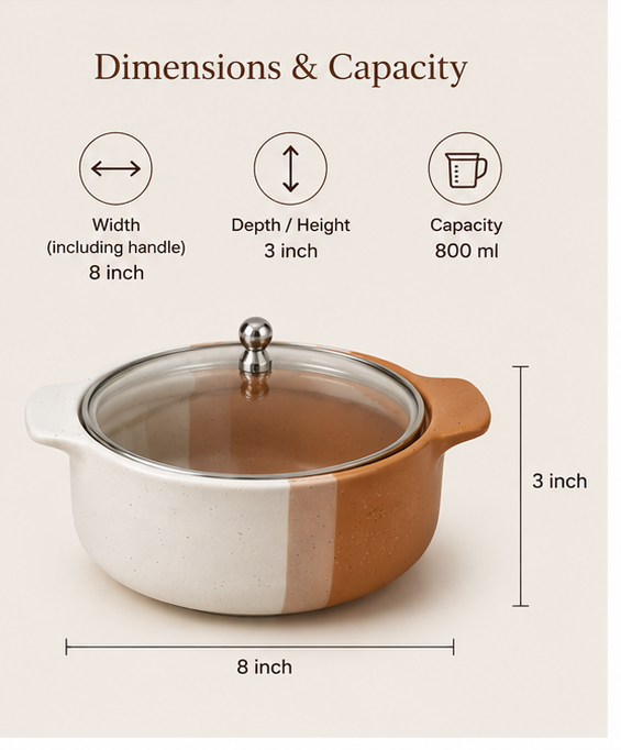 Desert Glow Ceramic Serving Bowl — lifestyle, Indian meal setting
