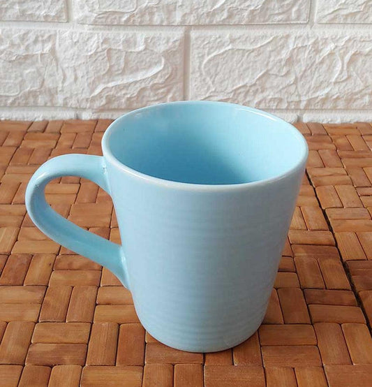 Ceremic Light Blue Printed Conical Mugs