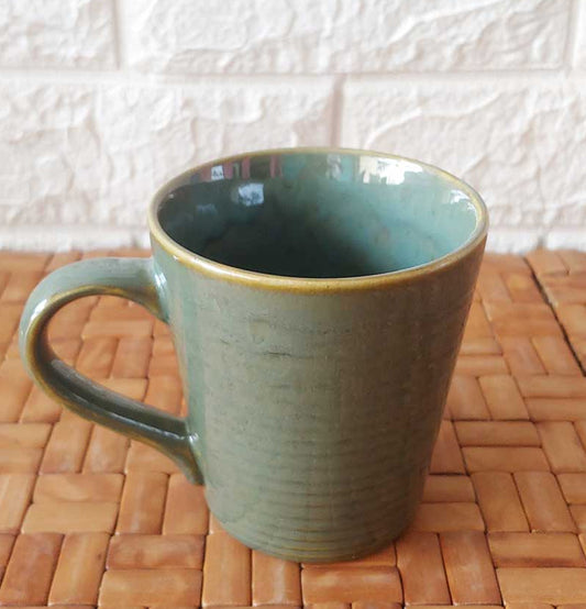 Ceremic Green Solid Conical Mugs