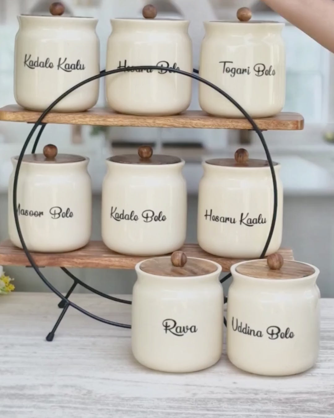 The Royal Dal Collection Airtight Matka Solid Ceramic Canisters (1.2 kg) - Kannada