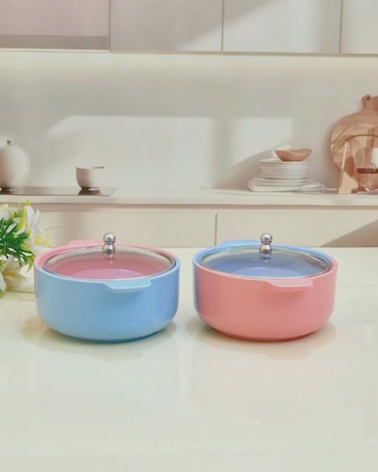 Blush & Blue 800ml Serving Bowl With lid | Set of 2