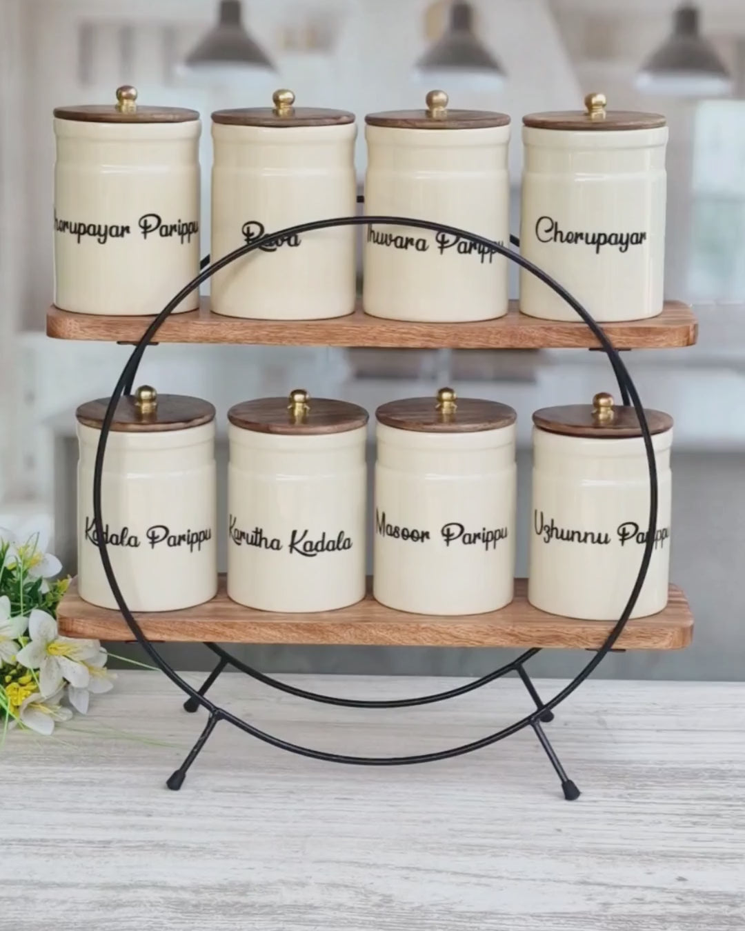 Global Flavor Fusion Dal Delight Airtight Ceramic Ring Pipe Jar  - Malayalam