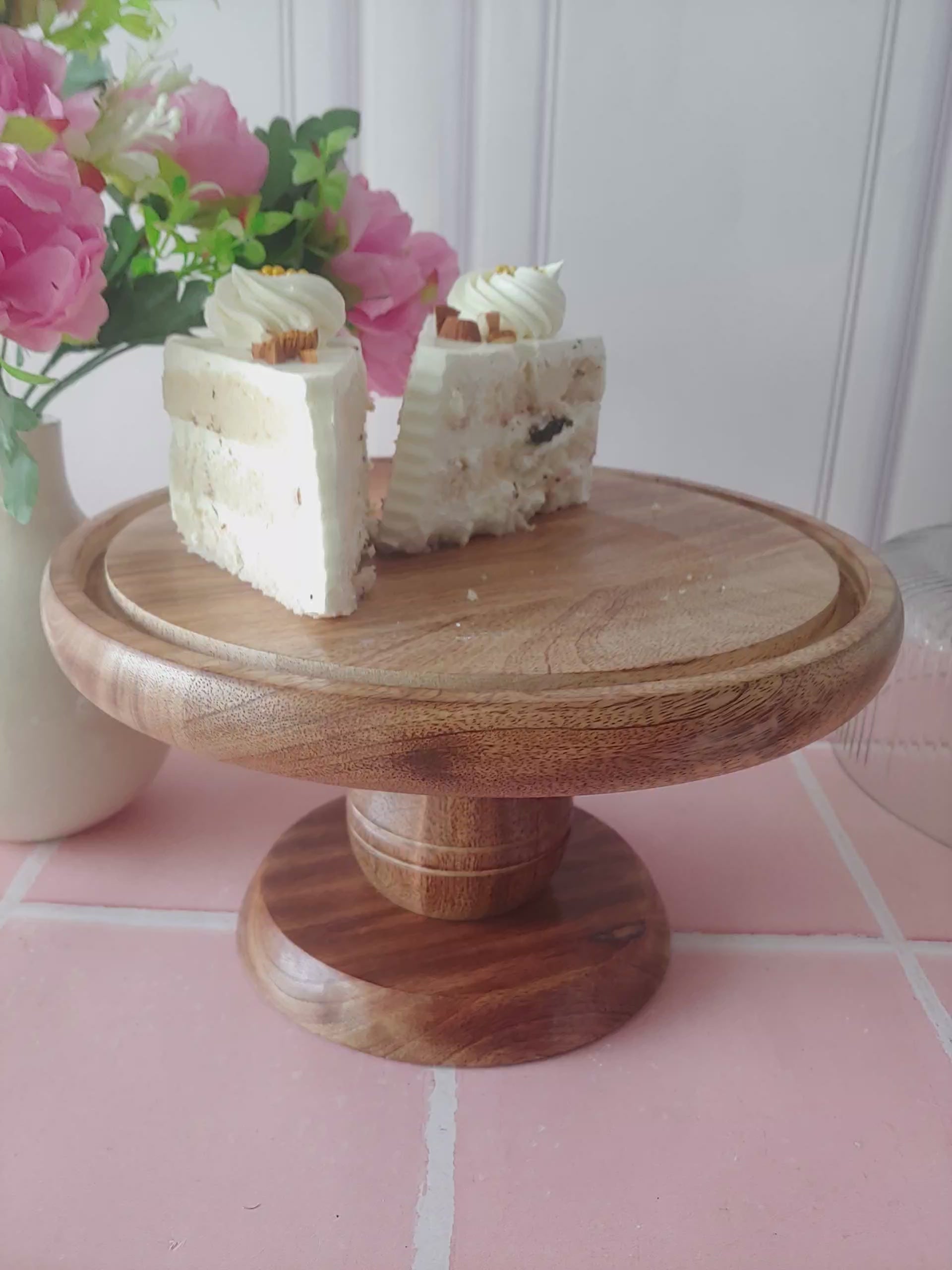 Birch Sugarplum Charm Beauty Table cake stand  with Glass Dome