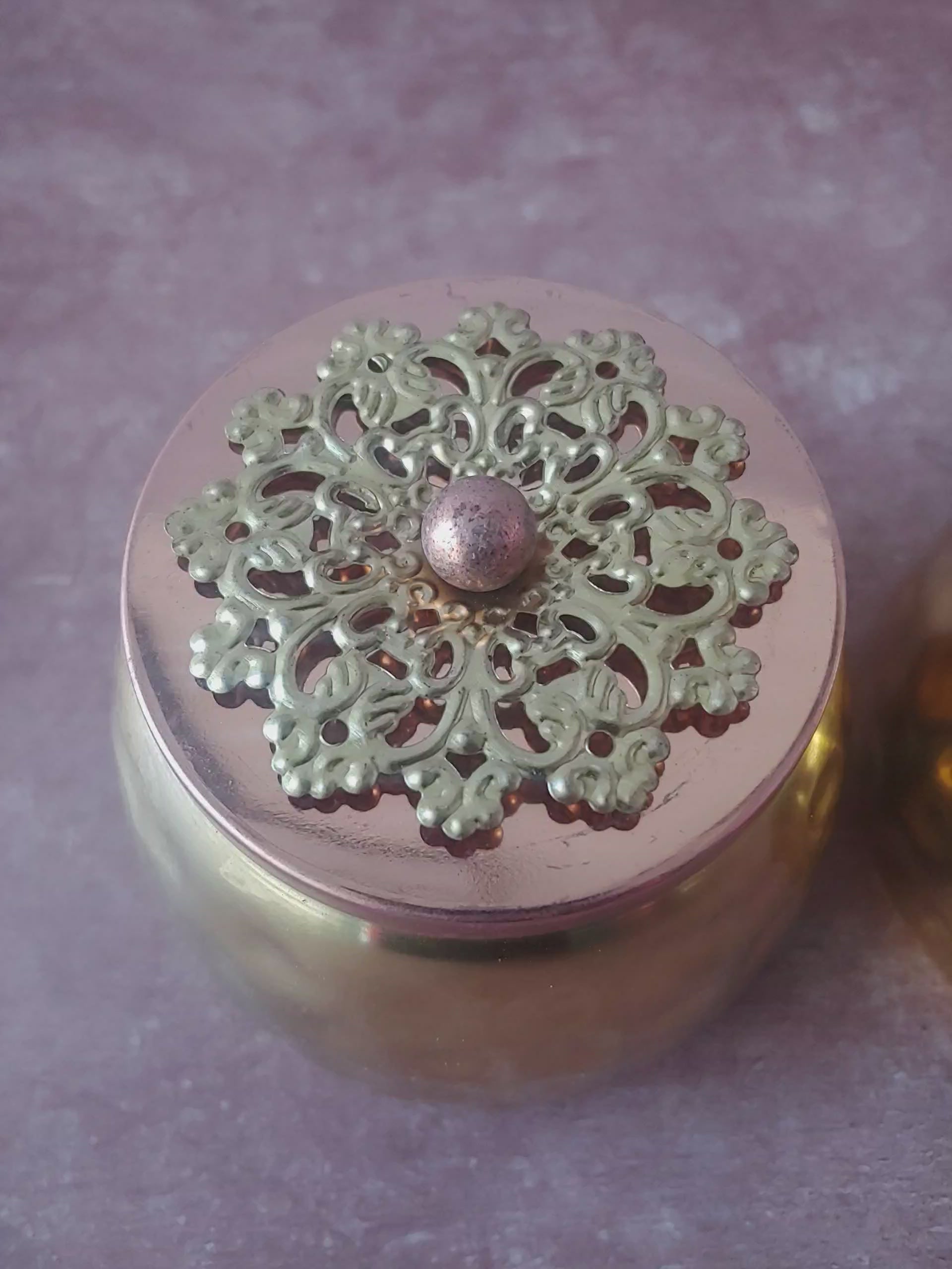 Brass Flower  Containers for Dry Fruits