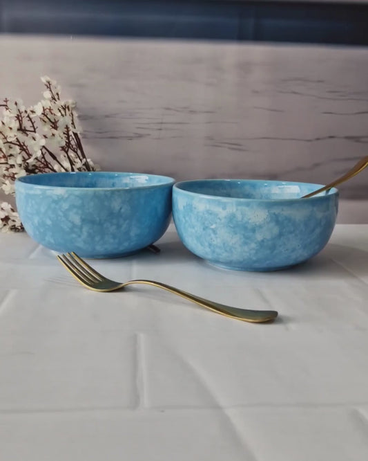 Blue Marble Magic Beauties Ceramic Serving Bowls  Set of 2 800ml