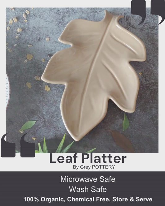Leaf Ceramic Platter